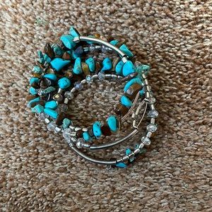 Southwest, cowgirl, turquoise, and stone bracelet